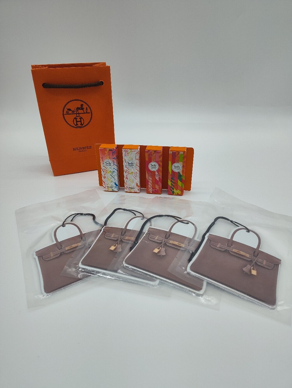 HERMÈS Twilly 4 Piece Miniature Gift Set Car Air Fresheners Gift Bundle NIP